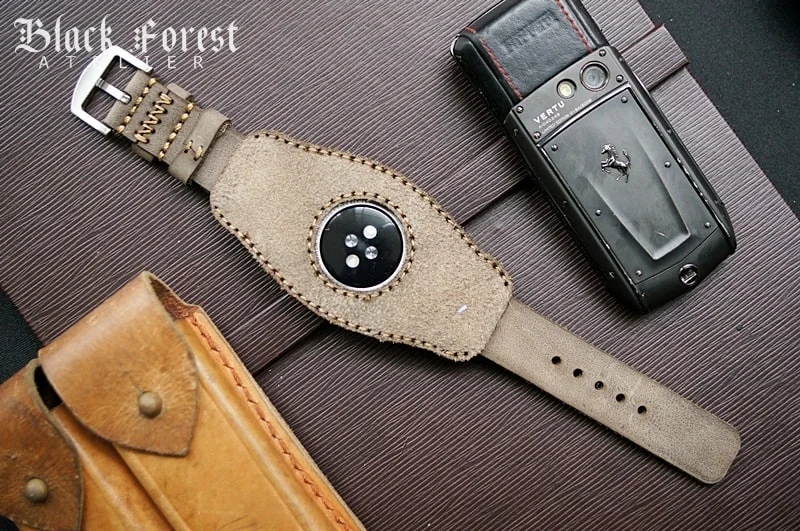 CUFF handgefertigt Leder Uhrenarmband incl. Lugs Adapter für Apple Watch (oder Apple Watch Sport) 42mm oder 38mm – Bild 2